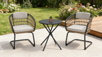 Maristella Outdoor Wicker Dining Chairs, Set of 2