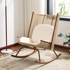 High Square Back Modern Outdoor Rocking Chair