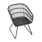 Outdoor Chair with Sled Legs and Curved Frame, Set of 2