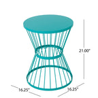 16" Outdoor Stainless Steel Colorpop Side Table