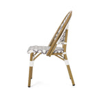 PE Rattan French Bistro Chair with Aluminum Frame, Set of 2