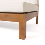 Brava Outdoor X-Back Corner Bench with Coffee Table