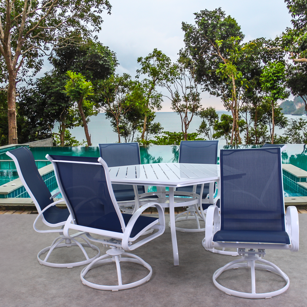 Dublin Cobalt Sling Patio Dining Sets