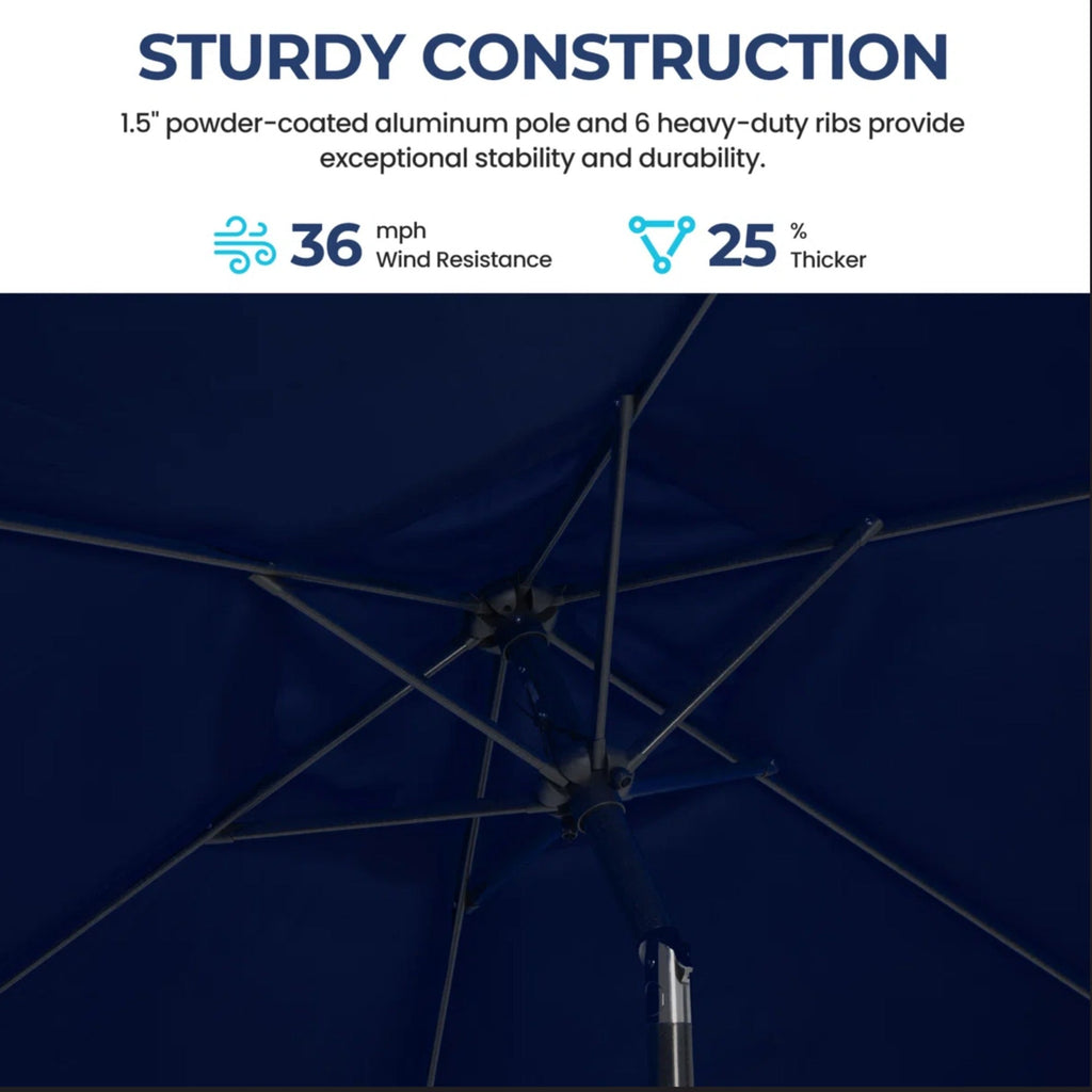 7.5 Feet Market Umbrella with Crank Lift & Tilt, Base Not Included