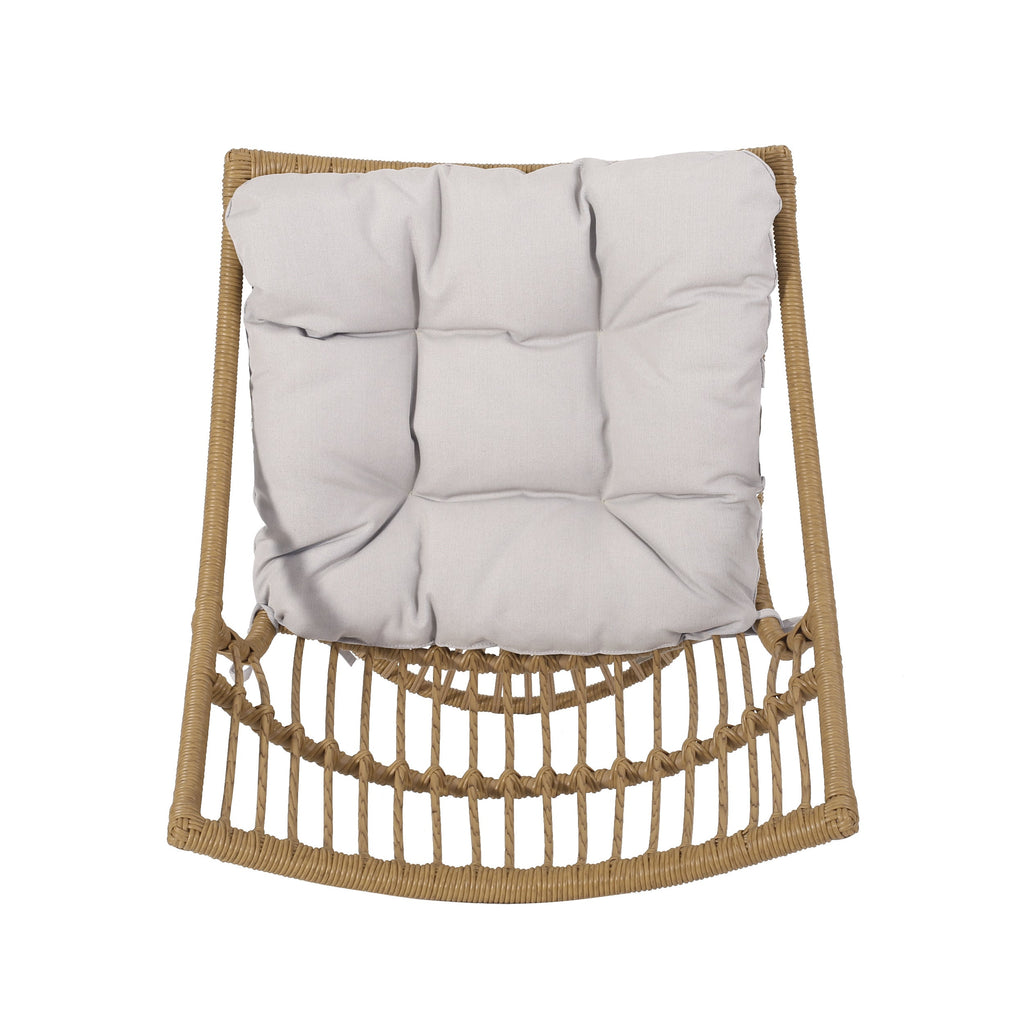 Strontianite Outdoor Rattan Chair with High Back Design