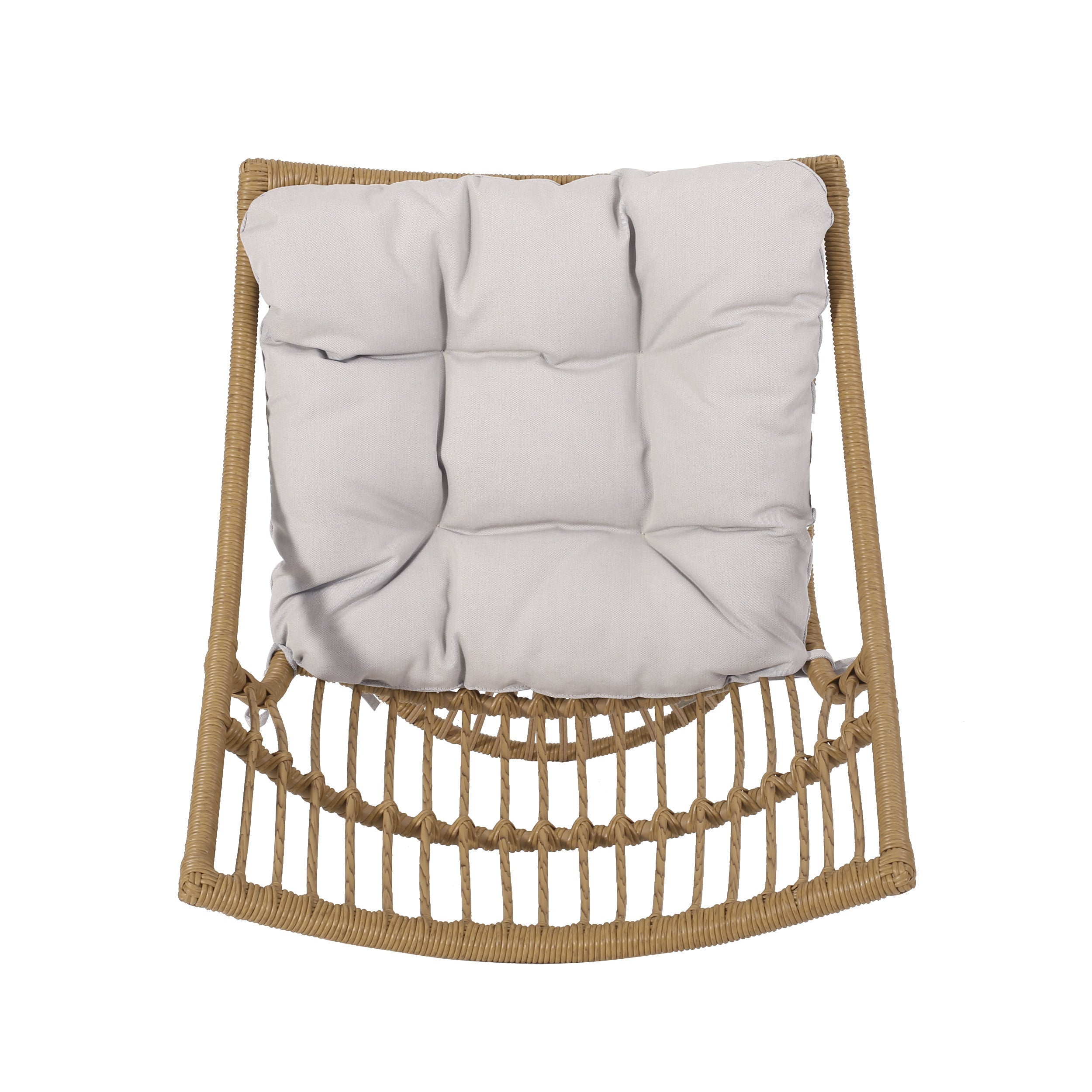 Strontianite Outdoor Rattan Chair with High Back Design