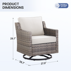 Tatum Outdoor Swivel Rocking Chairs, Set of 2