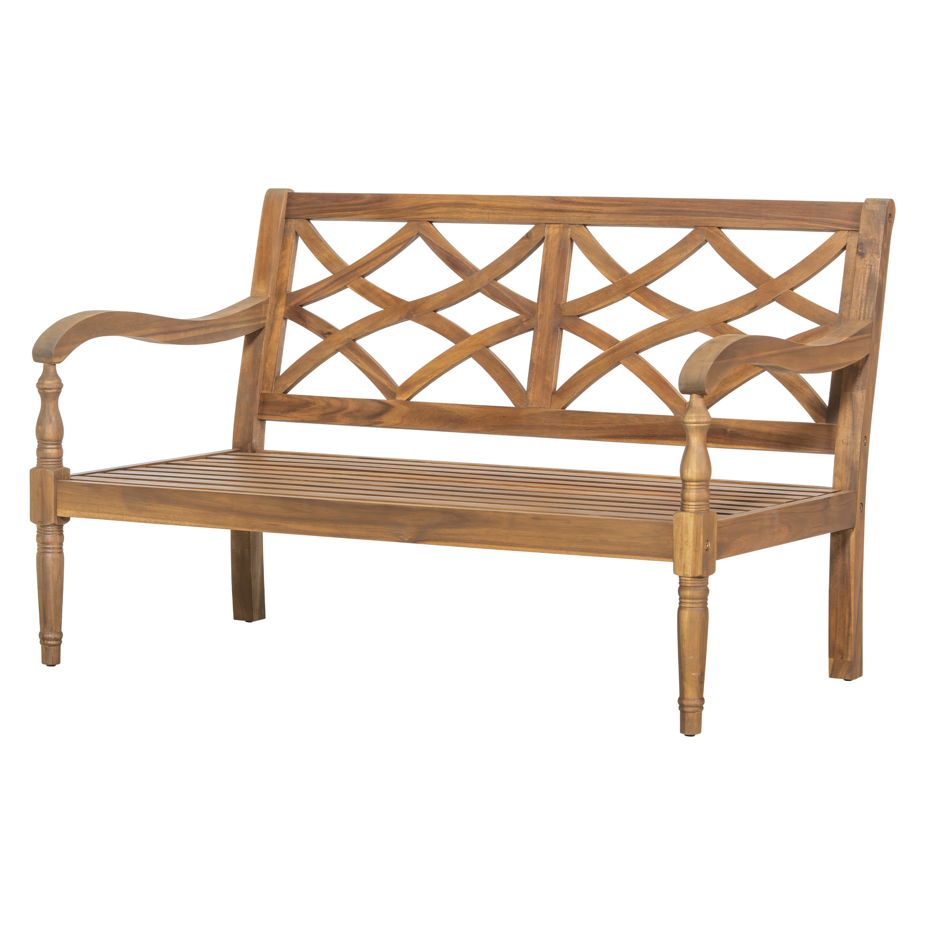 Islewood Acacia Wood Outdoor Loveseat with Cushions