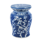 Cherry Blossom 17.75" Ceramic Garden Stool