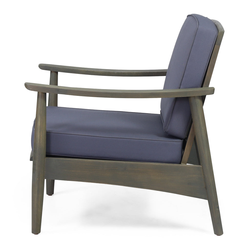 Ellsworth Outdoor Acacia Wood Club Chair