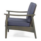Ellsworth Outdoor Acacia Wood Club Chair