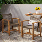 Hampton Outdoor Rattan Dining Chairs, Set of 2