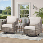 Tatum 3 Piece Outdoor Set with Swivel Rockers