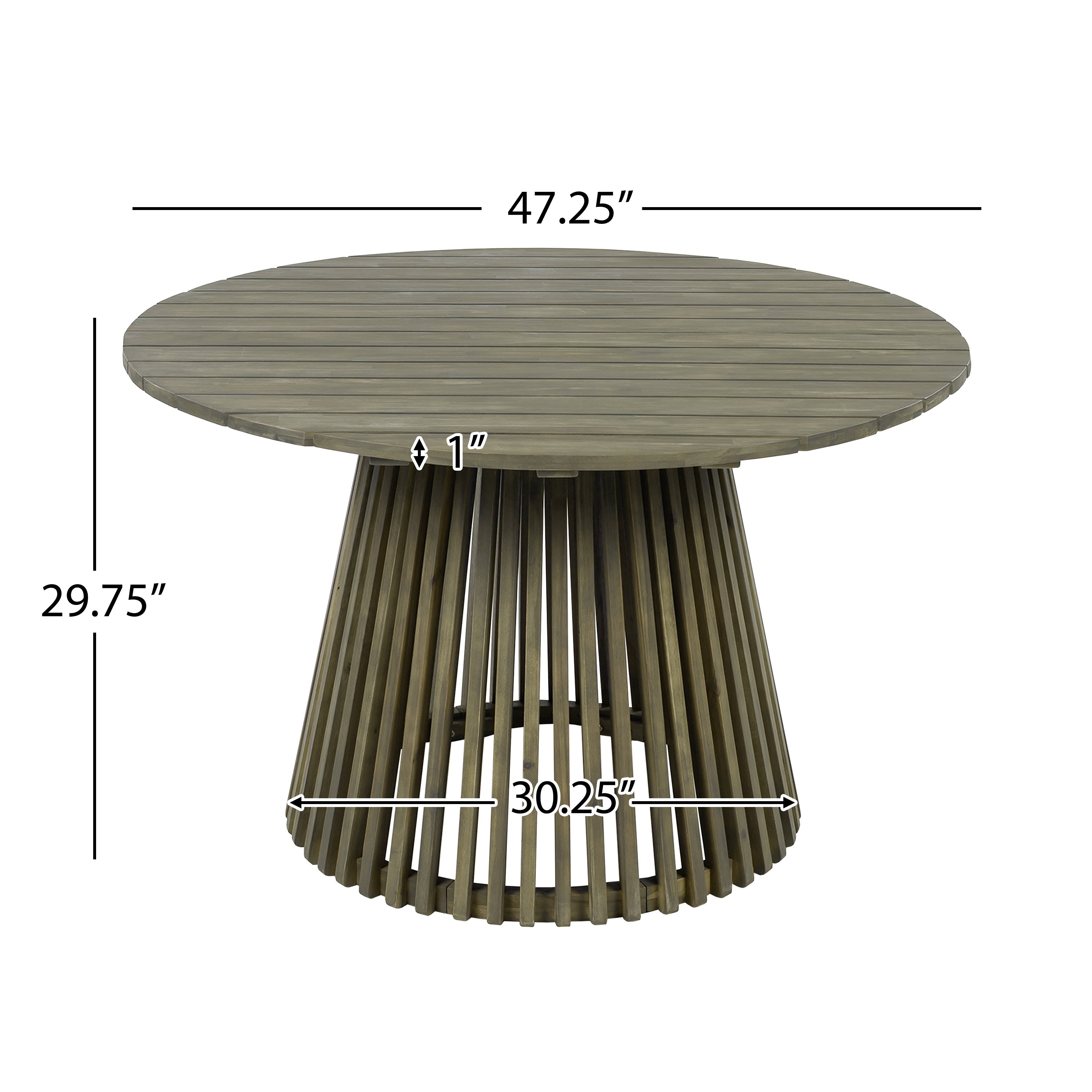 Tidewell Outdoor Acacia Wood Dining Table