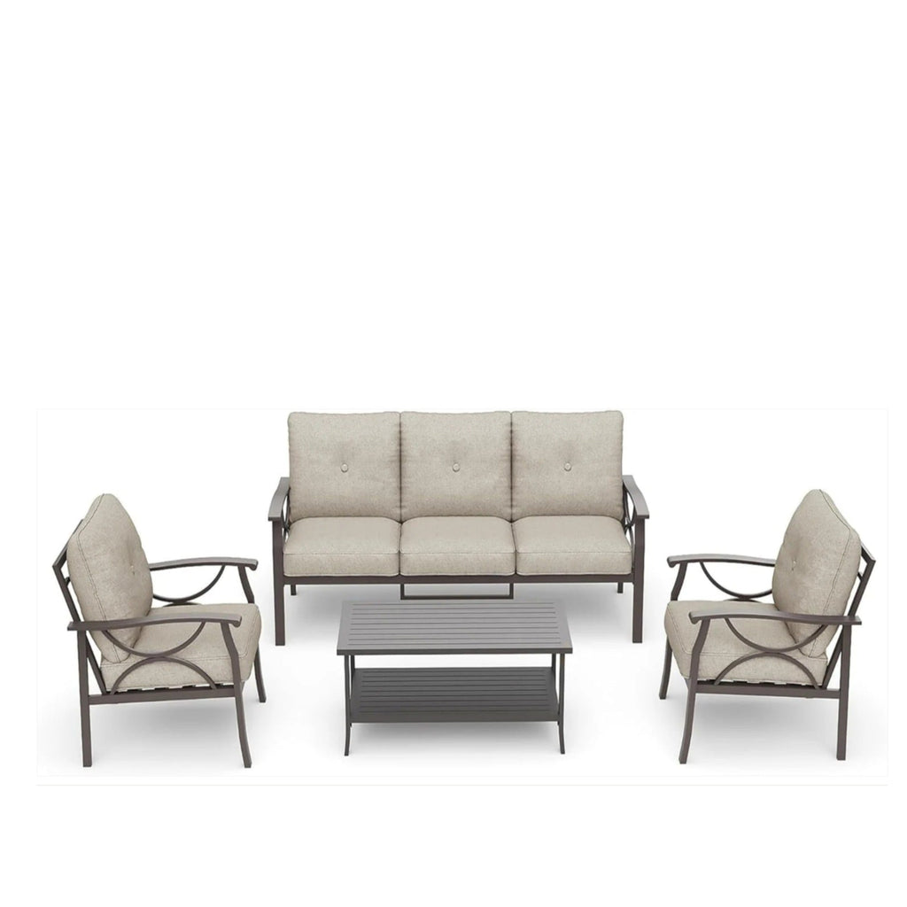 Marisol 5 Piece Metal Patio Furniture Set with 3 Seater Sofa
