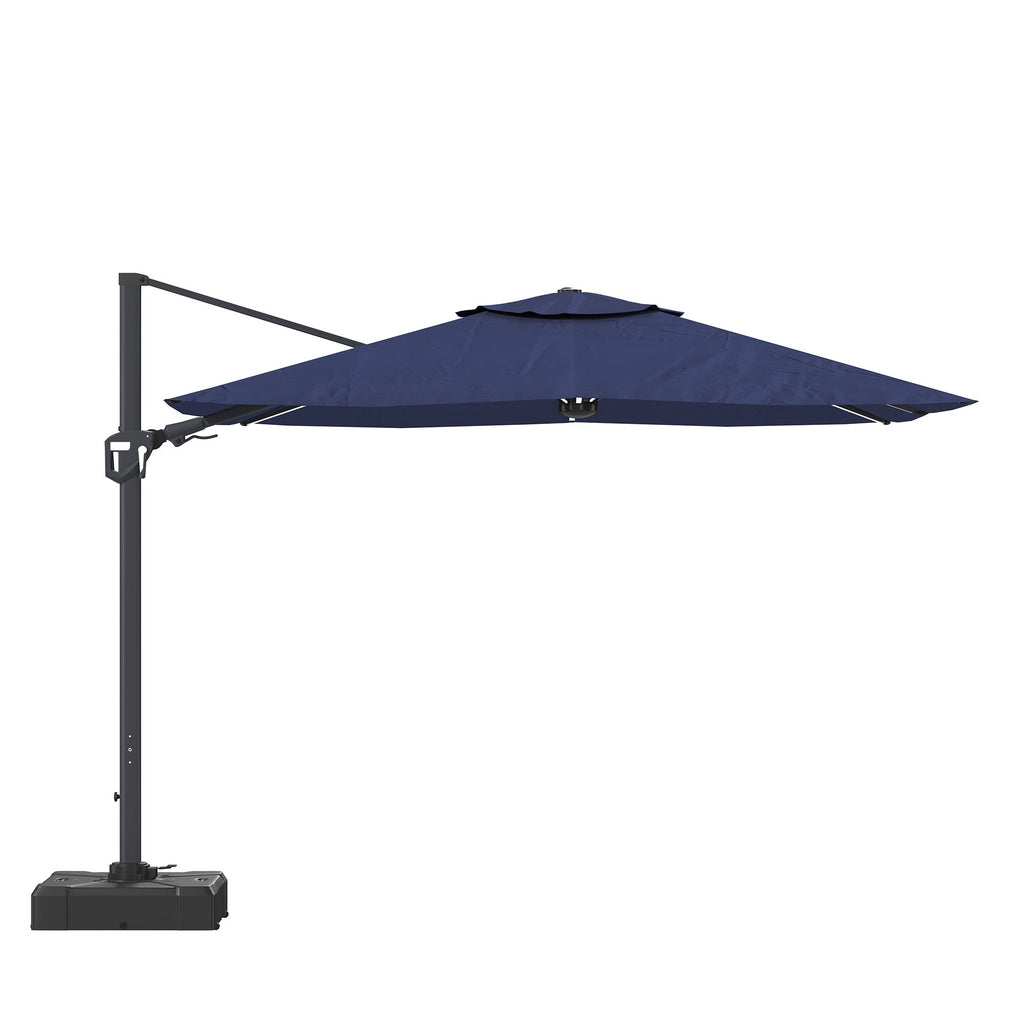 11' Square Cantilever Patio Umbrella with LED Light, Base Not Included