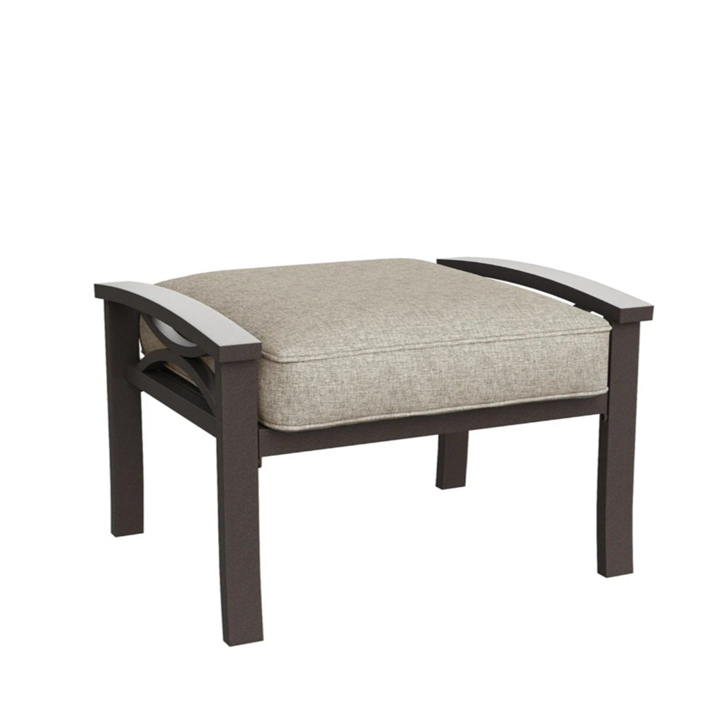 Marisol All-Weather 26" Metal Ottomans, Set of 2