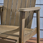 Outdoor Weather Resistant Acacia Wood Adirondack Dining Chairs, Set of 2