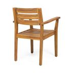 Stamford Outdoor Acacia Wood Dining Chairs, Set of 2