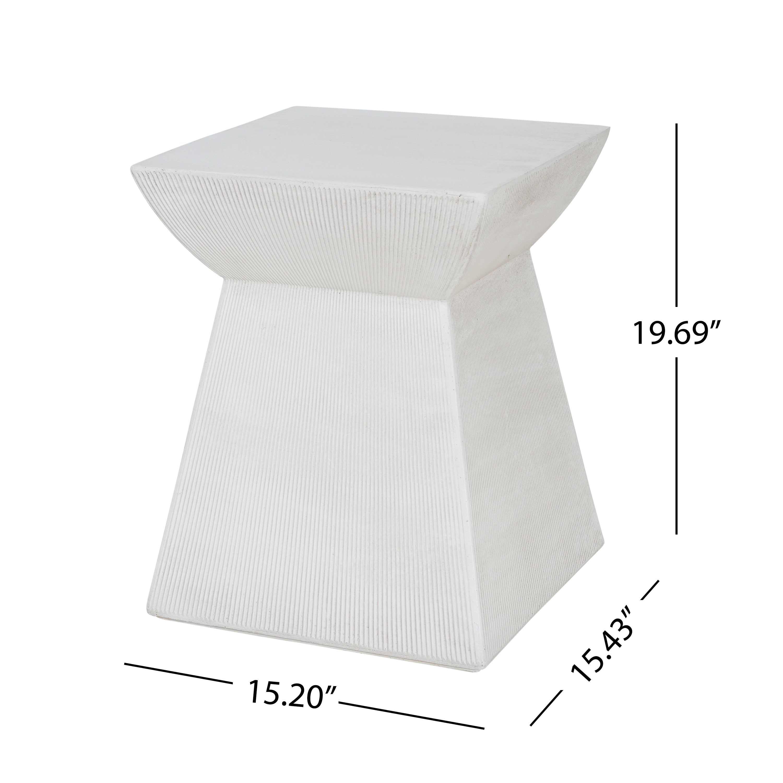 Antique-Textured Outdoor Side Table