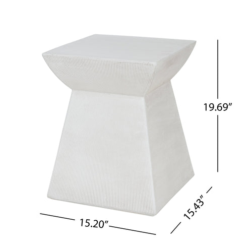 Antique-Textured Outdoor Side Table
