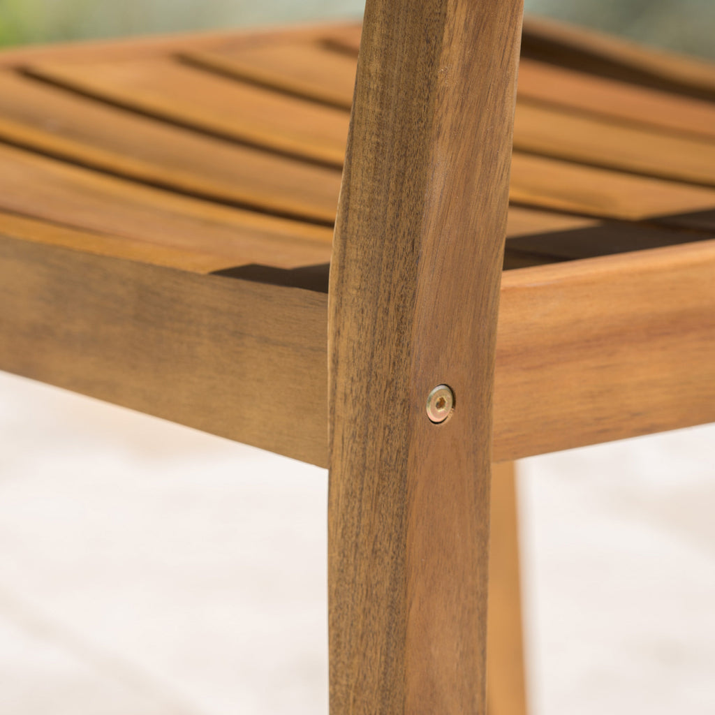 Stamford Outdoor Acacia Wood Dining Chairs, Set of 2