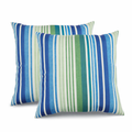 Ocean Hues 18x18 Waterproof & Fade-Resistant Outdoor Throw Pillows, Set of 2