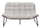 Maristella Outdoor Wicker Loveseat with Cushion