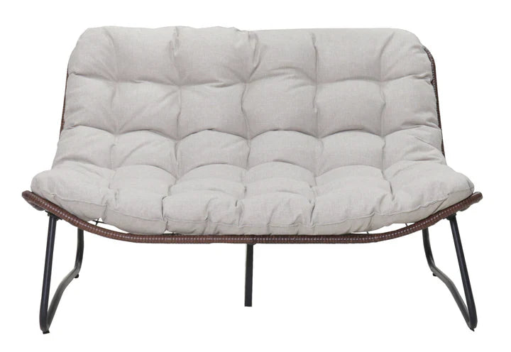 Maristella Outdoor Wicker Loveseat with Cushion