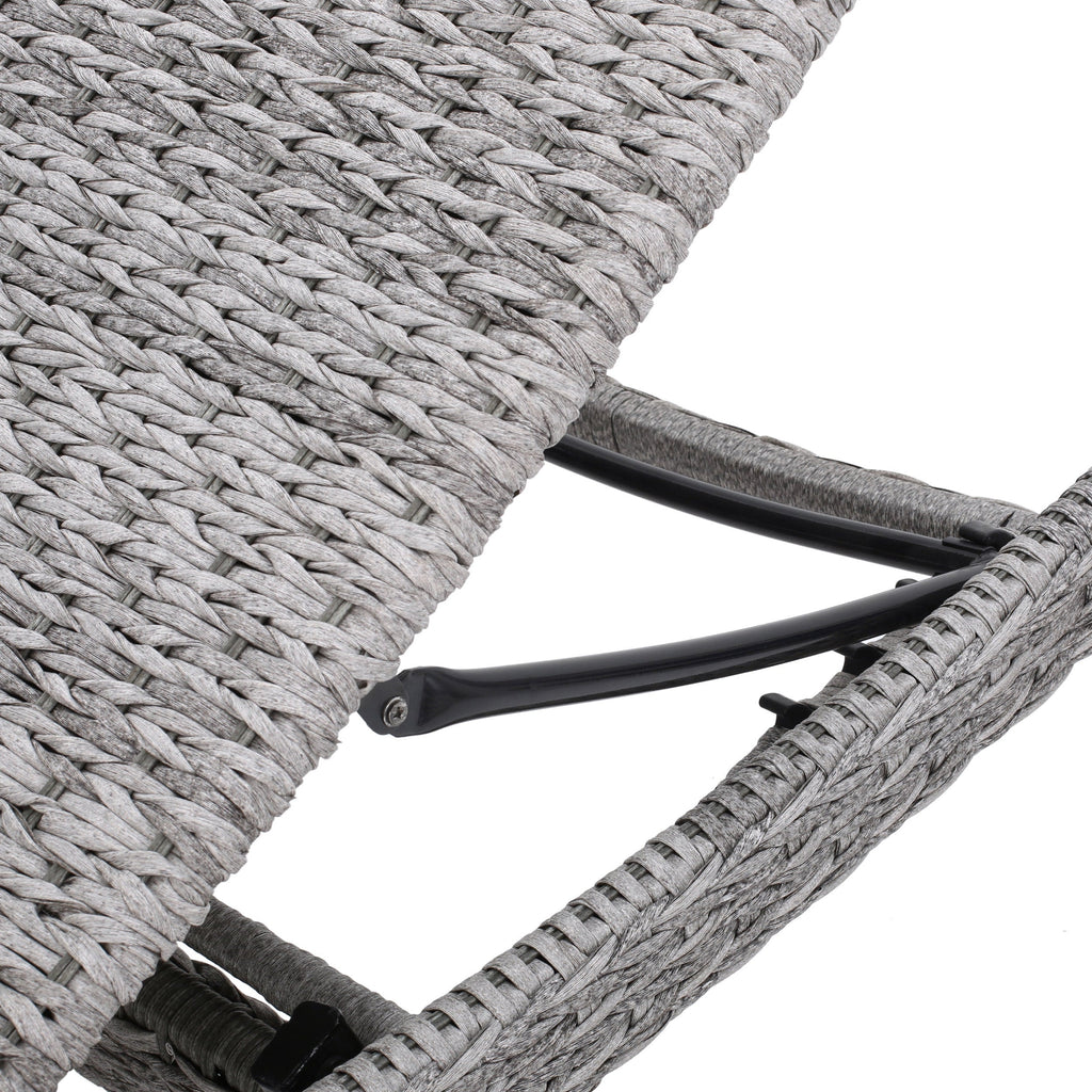 Crete Wicker Chaise Lounge, Set of 2