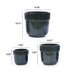 Axton Handmade Ceramic Planter, Set of 3