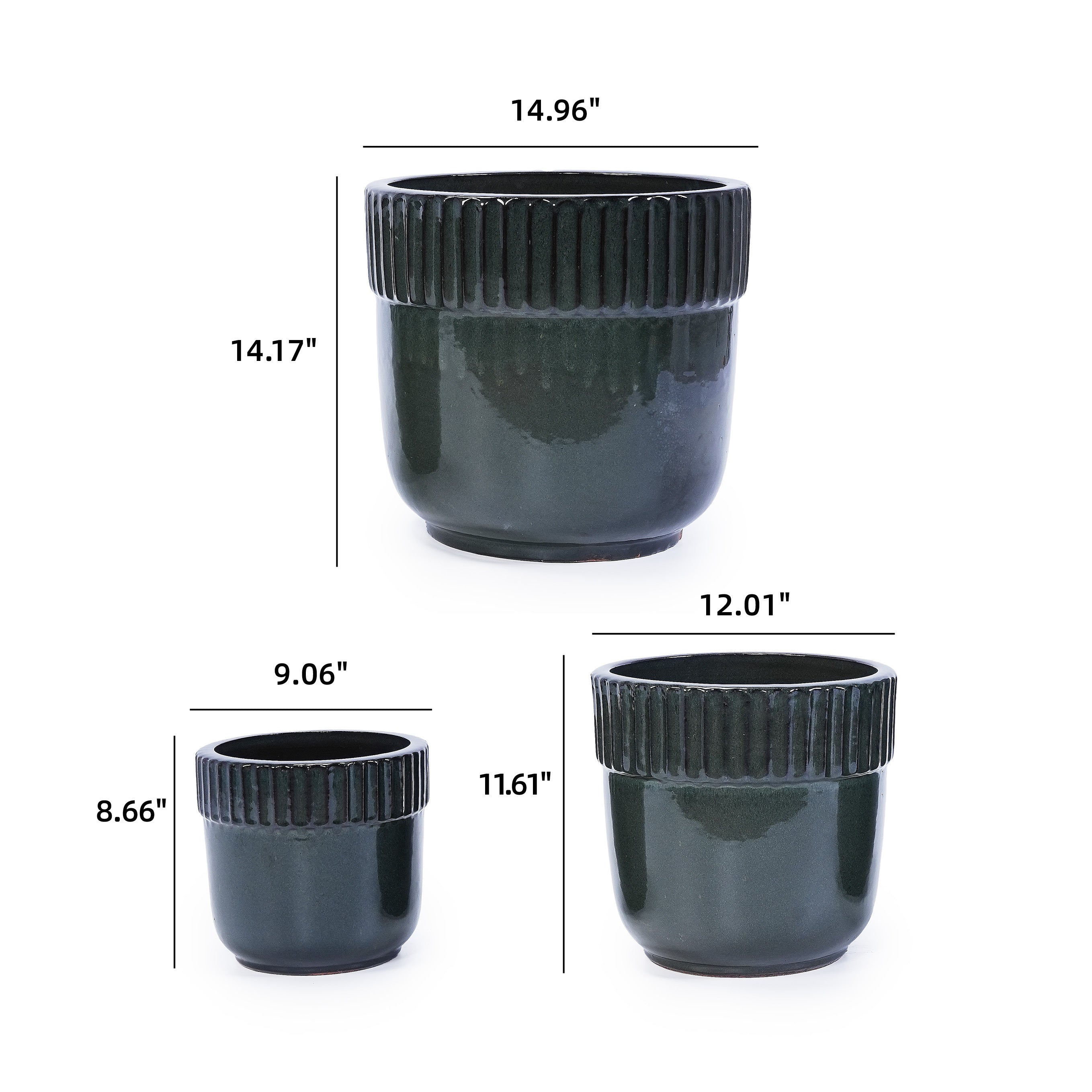 Axton Handmade Ceramic Planter, Set of 3