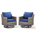 Tatum Outdoor Swivel Rocking Chairs, Set of 2