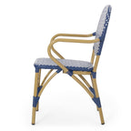 Paul French Bistro Outdoor Dining Chairs, Set of 2 Blue & White