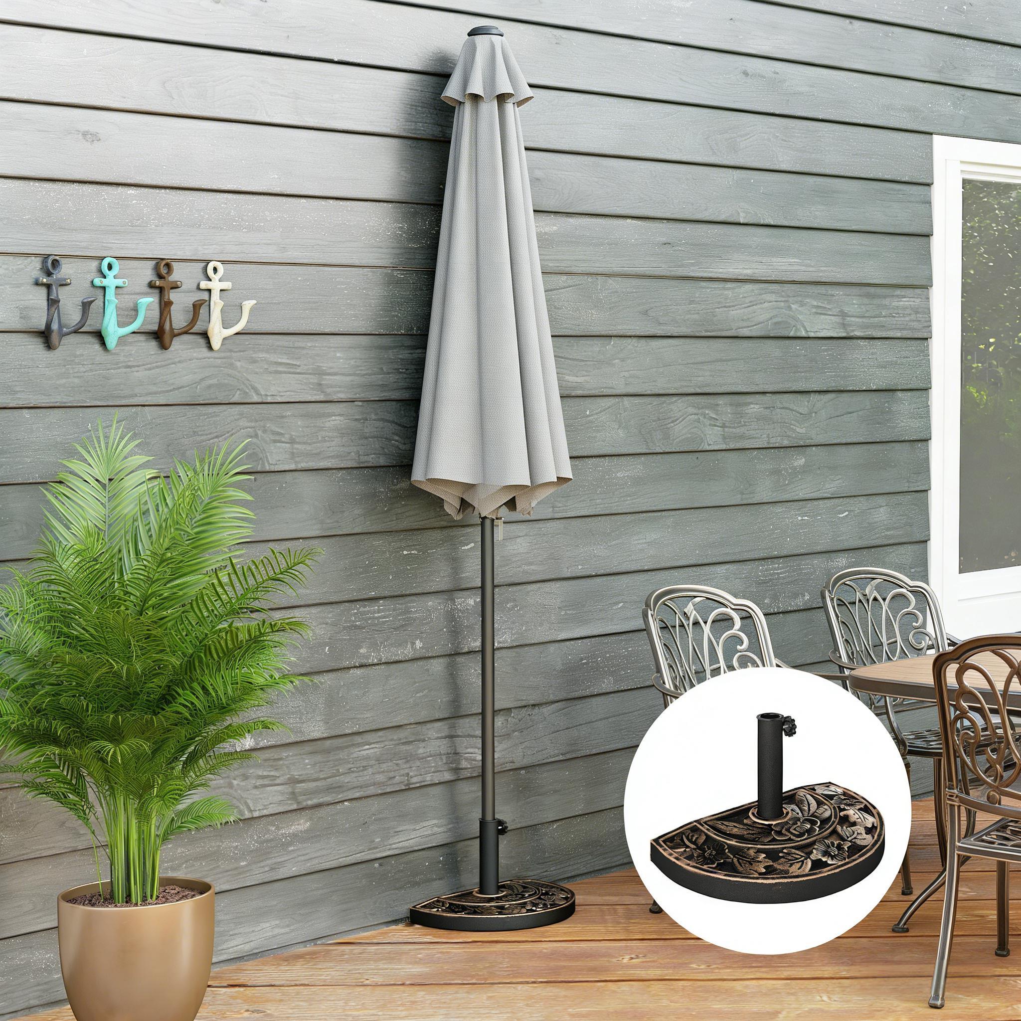Half Round Outdoor Decorative Umbrella Base