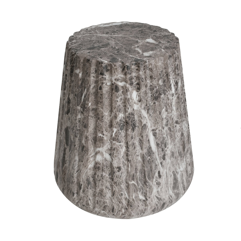 Outdoor Cleme Carved Side Table