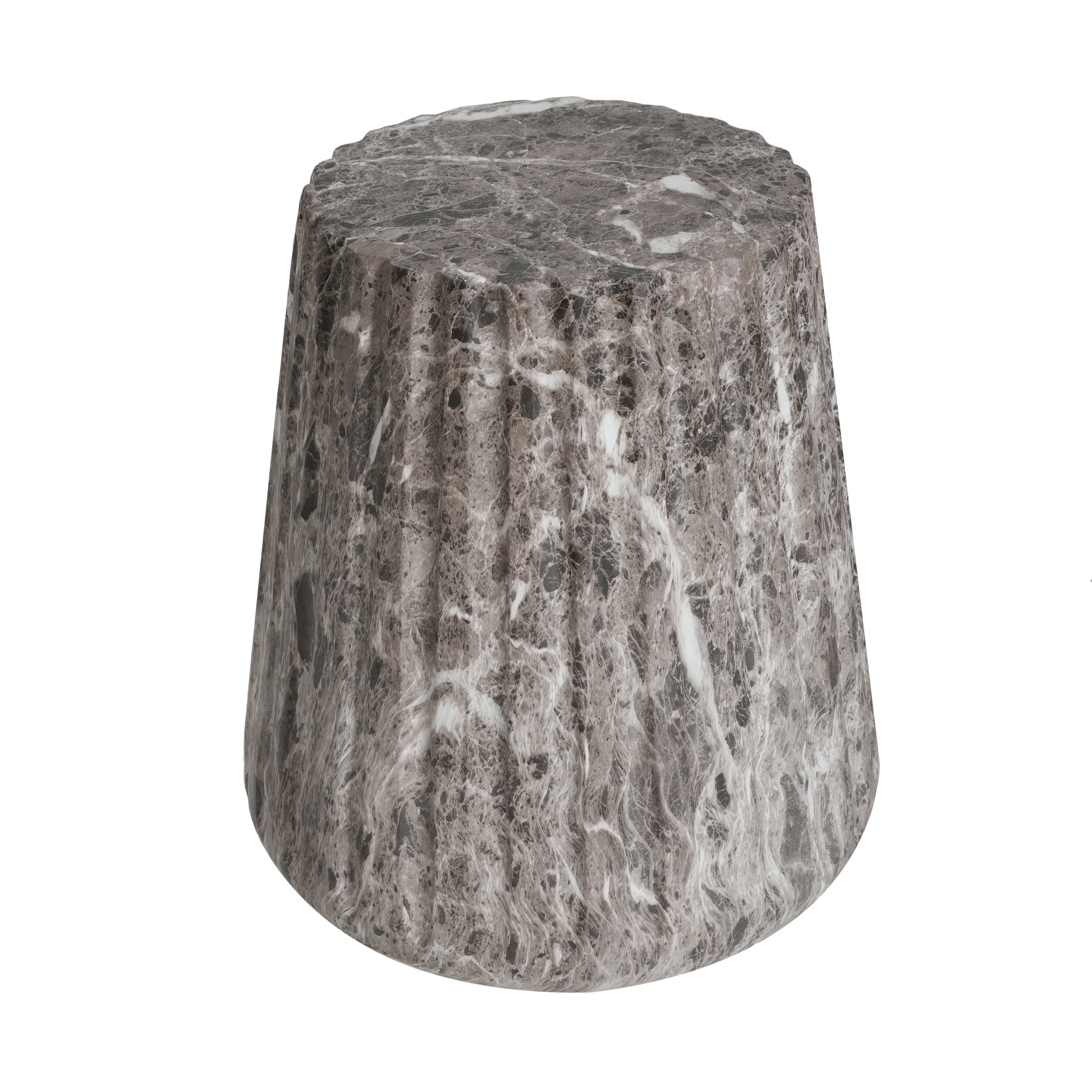 Outdoor Cleme Carved Side Table