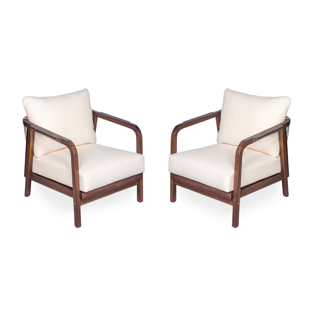 Calder Outdoor Lounge Chair with Woven Backrest