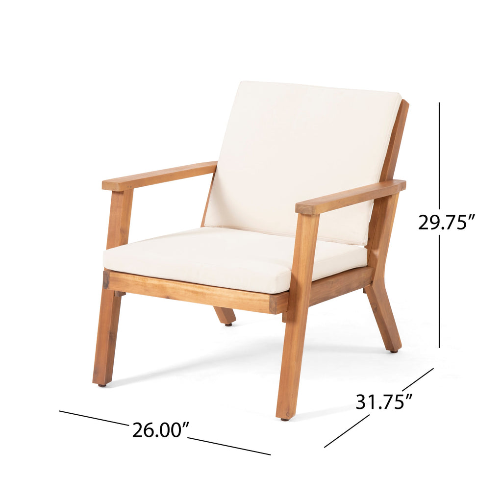Brixton Outdoor Club Chair with Cushion, Set of 2