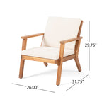 Brixton Outdoor Club Chair with Cushion, Set of 2