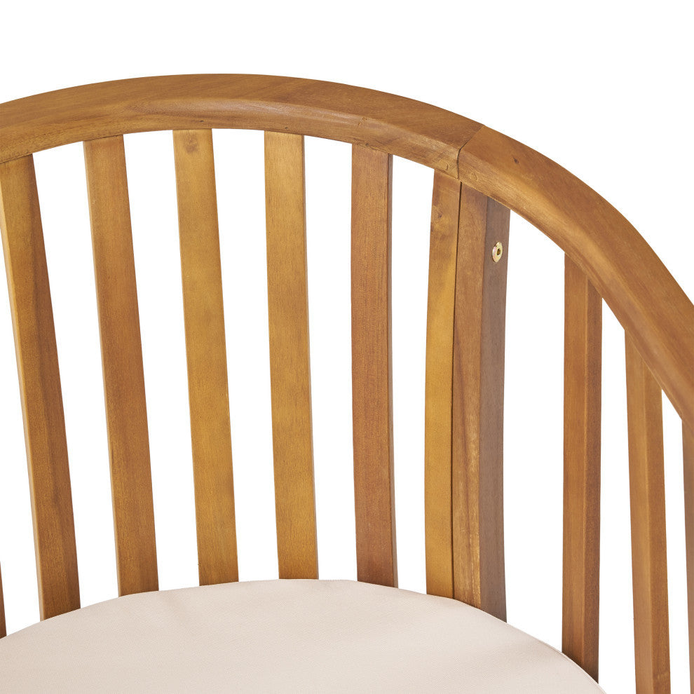 6-Seat Acacia Wood Outdoor Dining Set