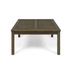 Perla Outdoor Rustic Coffee Table with Slat Design