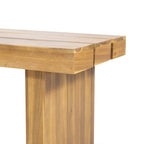 Outdoor Bench with Slat Top and Block Leg