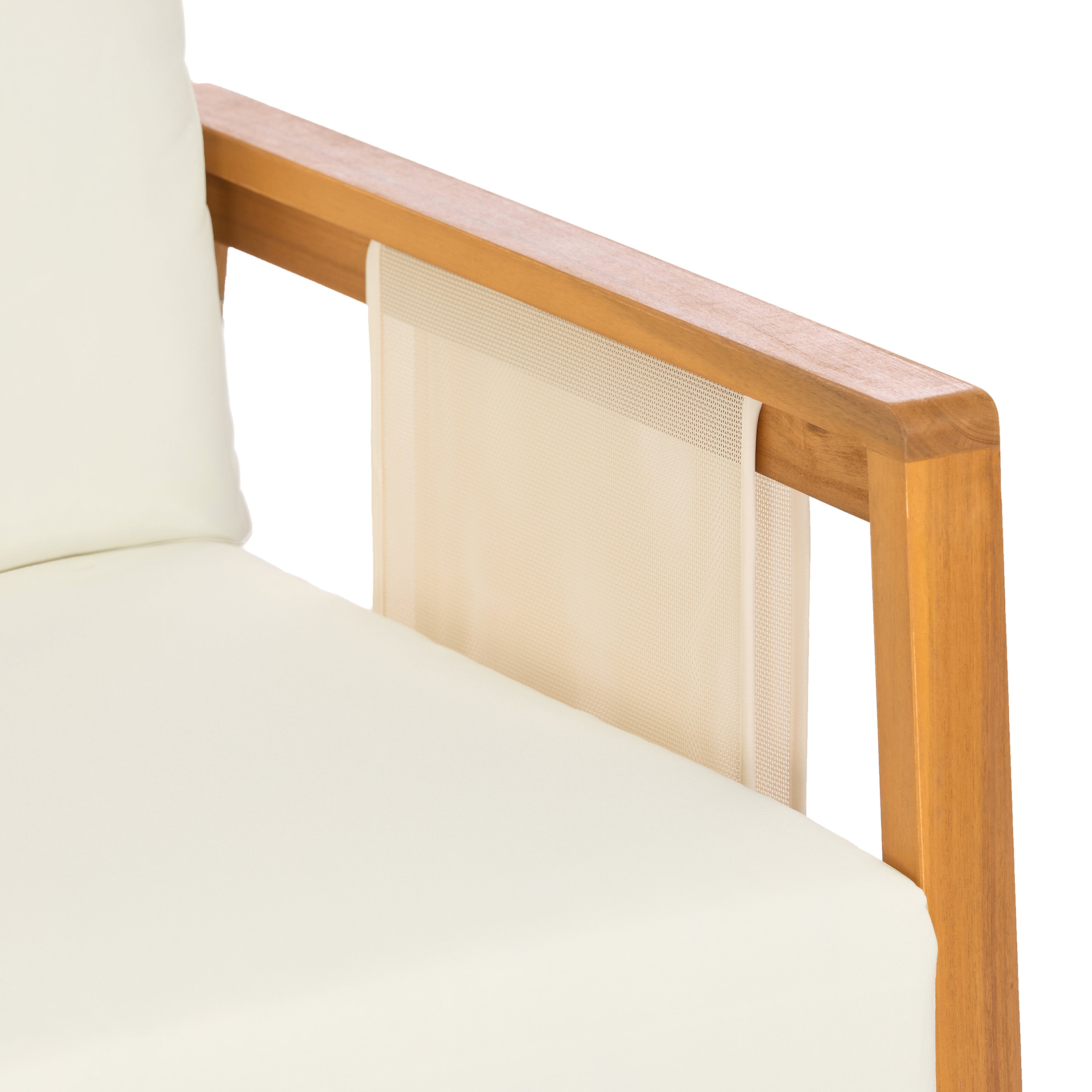 Khali 2 Piece Acacia Wood Outdoor Sofa Set with Cushions