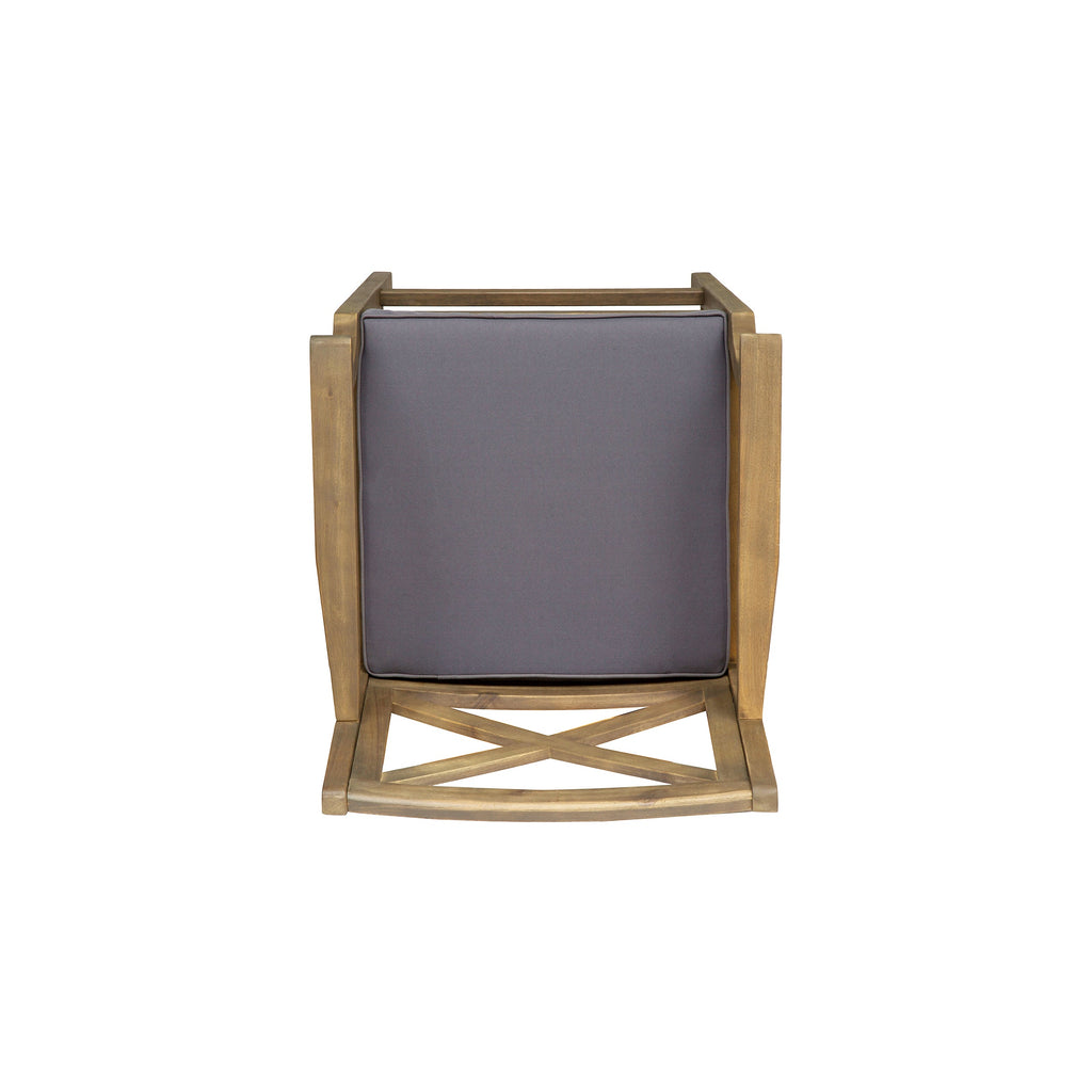 Perla Outdoor Acacia Wood Barstools, Set of 2