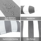 Gray & White Stripe Outdoor Square Pillows, Set of 2