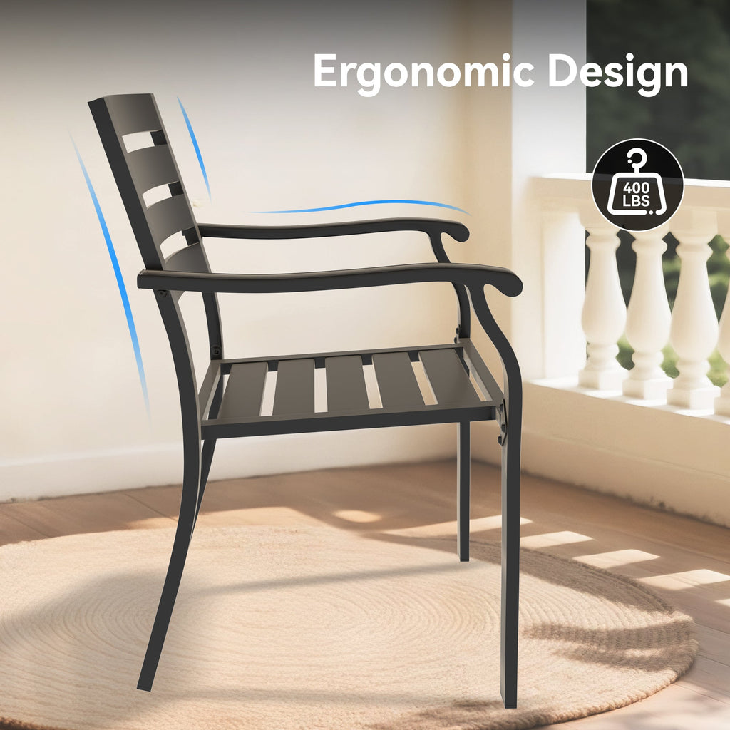 Vireo lron Terrace Dining Chairs, Set of 2