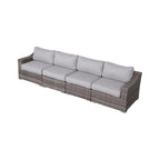 4-Piece Rattan Sectional Seating Set with Cushions