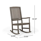 Muse Outdoor Acacia Rocking Chair with Slat Design