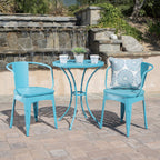 Colman 3-Piece Iron Bistro Set with Table and 2 Chairs